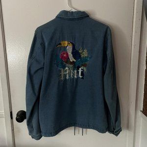 HUF Men's Denim Coach Jacket SIZE S